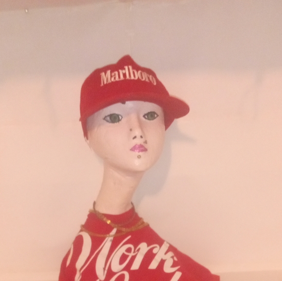 Vintage Corduroy Marlboro Brand Hat. With A bonus gift I drew of Mickey mouse. - Picture 3 of 7